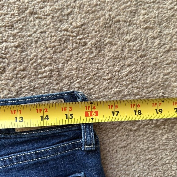 Levi 518 Jeans Womens 31x31 Superlow Bootcut Blue Dark Wash Denim Mid Rise - Picture 8 of 15